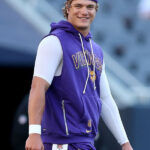 J J McCarthy Vikings Sleeveless Hoodie Purple