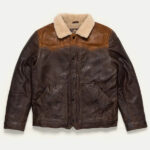 Jackson Brown Leather Sherpa Jacket