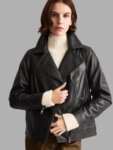 Jaeger Black Leather Jacket