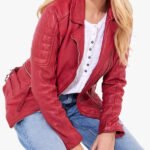 Joe Browns Red Quilted Biker Jacket