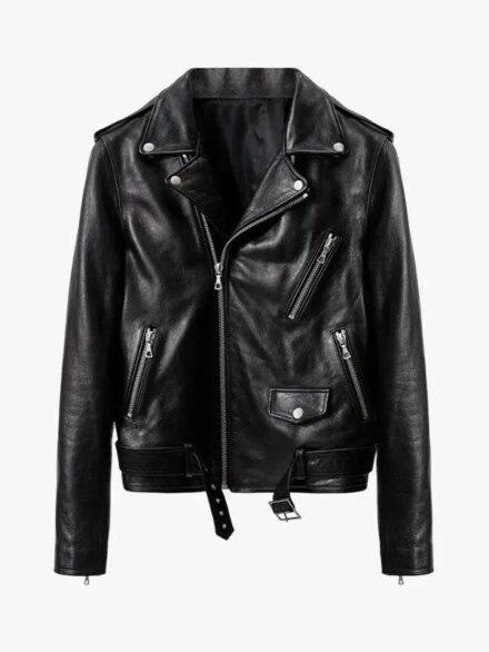John Elliott Black Leather Moto Jacket