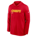Kansas City Chiefs Sideline Performance Long Sleeve Hoodie T Shirt