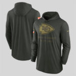 Kansas City Chiefs 2025 Salute to Service Hooded Long Sleeve T shirt