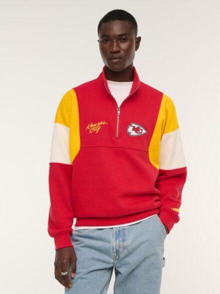 Kansas City Chiefs Abercrombie Half Zip Sweatshirt