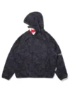 Kazuki Kuraishi x Bape Pixelate Camo Shark Hoodie Grey