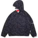 Kazuki Kuraishi x Bape Pixelate Camo Shark Hoodie Grey