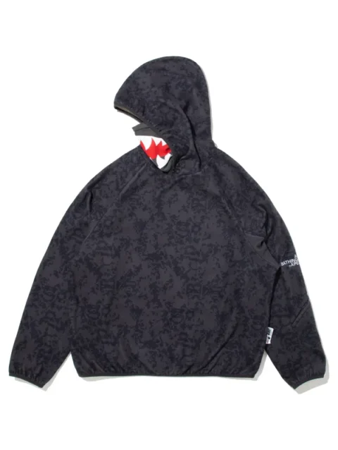 Kazuki Kuraishi x Bape Pixelate Camo Shark Hoodie Grey