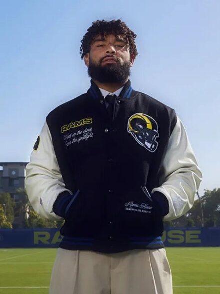 Kyren Williams Shoe Palace Nike LA Rams Rivalries Varsity Jacket