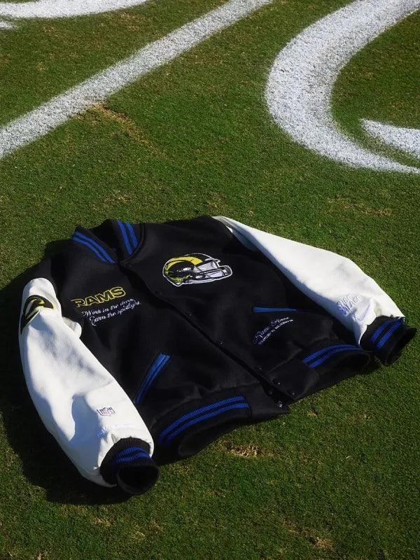 Kyren Williams Shoe Palace Nike Los Angeles Rams Rivalries Varsity Jacket