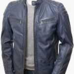 LUSTLEIGH Men s Blue Biker Jacket