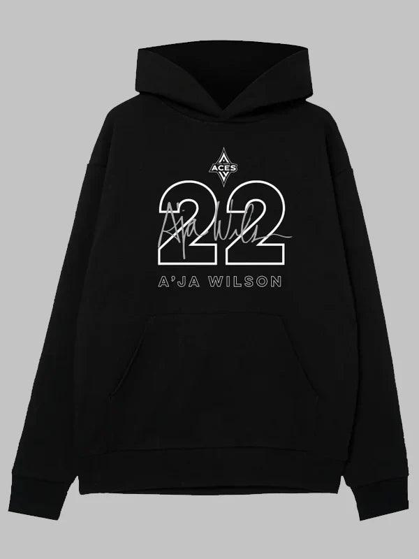 Las Vegas Aces A ja Wilson round21 Black 2024 WNBA MVP A Legend Pullover Hoodie