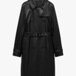 Leather effect trench coat 1