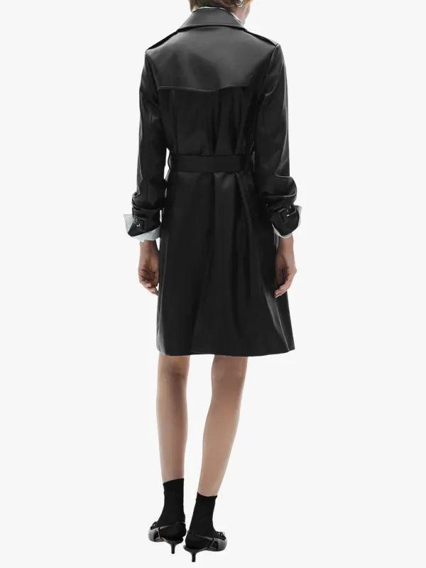 Leather effect trench coat 5