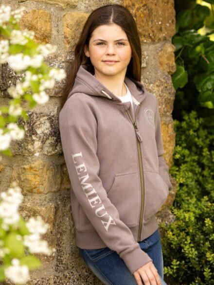 Lemieux Young Rider Heidi Zip Up Hoodie Brown