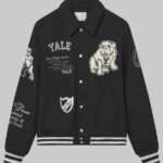Les Deux Yale Wool Varsity Jacket Black