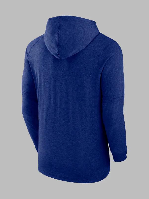 Los Angeles Dodgers Authentic Collection Men s Nike Dri FIT MLB Pullover Hoodie Blue