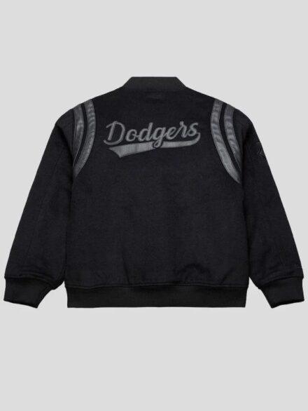 Los Angeles Dodgers Black Walk the Tunnel Varsity Full Snap Jacket
