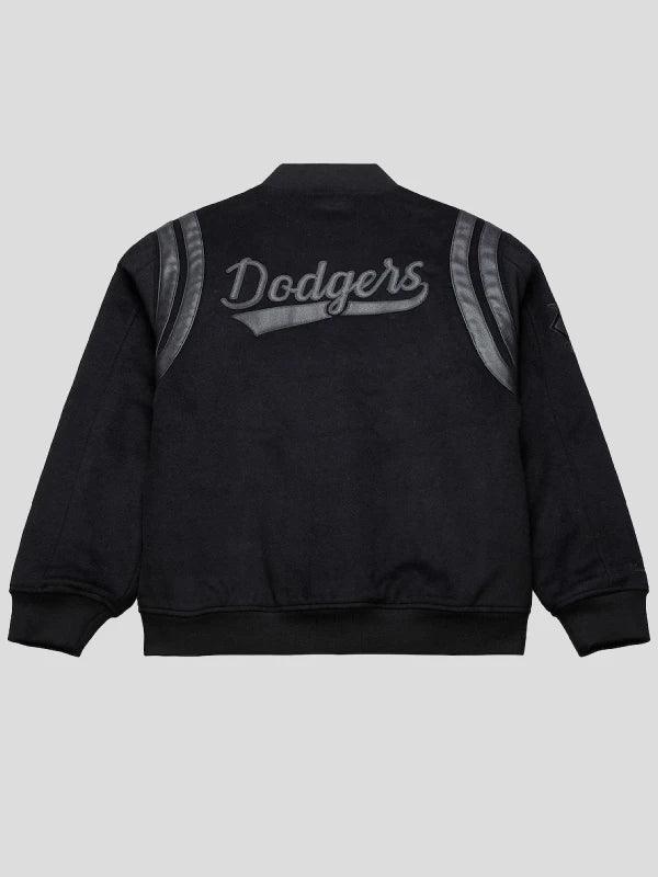 Los Angeles Dodgers Black Walk the Tunnel Varsity Full Snap Jacket
