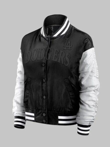 Los Angeles Dodgers Fanatics Womens Elements Wave Full Snap Jacket Black