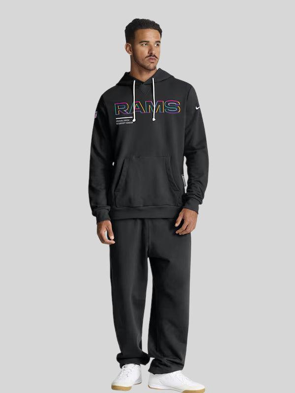 Los Angeles Rams 2025 Crucial Catch Nike Dri Fit Hoodie Black