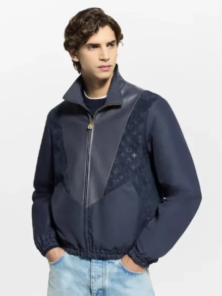 Louis Vuitton Leather Mix Track Top Jacket Alvaro Arbeloa