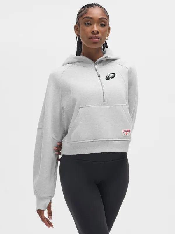 Lululemon Eagles Scuba Oversized Half Zip Hoodie Grey