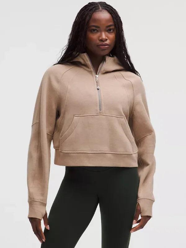 Lululemon Scuba Oversized Half Zip Hoodie Beige