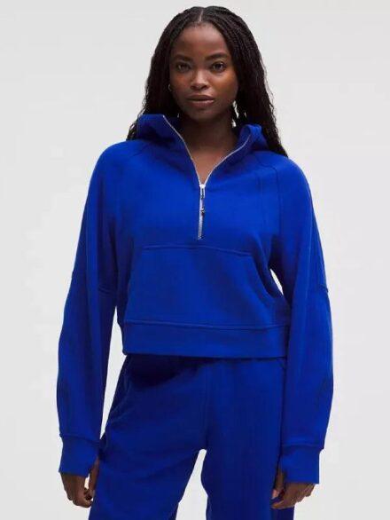 Lululemon Scuba Oversized Half Zip Hoodie Blue
