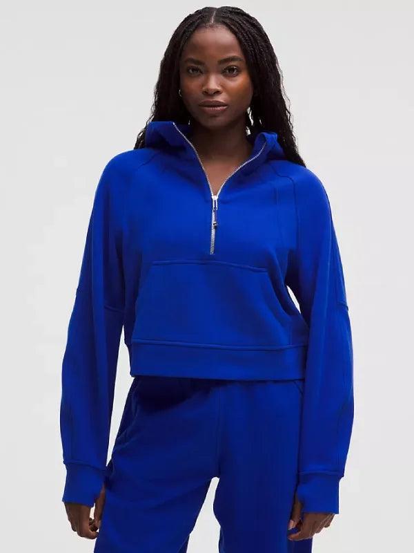 Lululemon Scuba Oversized Half Zip Hoodie Blue