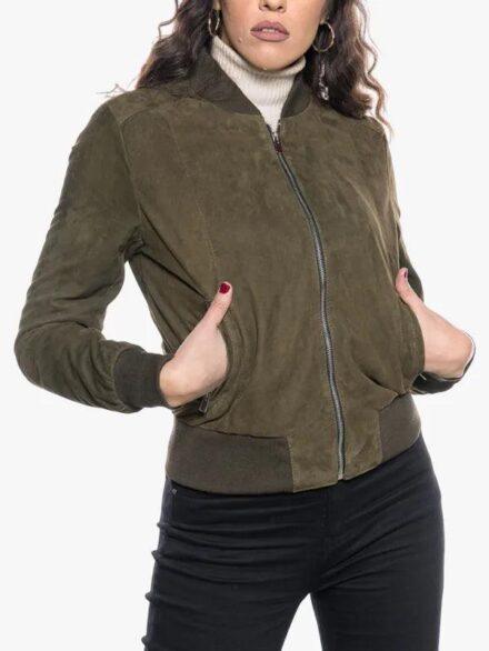 Malesia Women s Bomber Jacket in Green