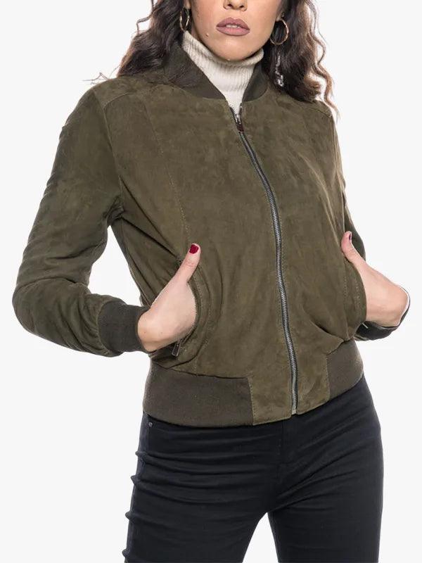 Malesia Women s Bomber Jacket in Green