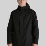 Manchester United Funnel Neck Parka Jacket Black
