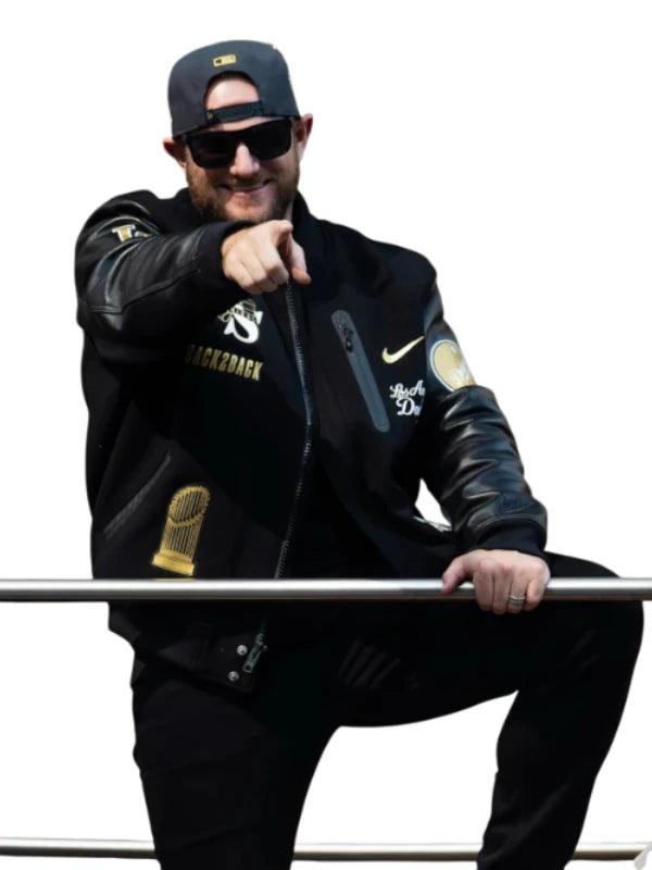 Max Muncy Dodgers Back To Back World Series Champions Jacket Black