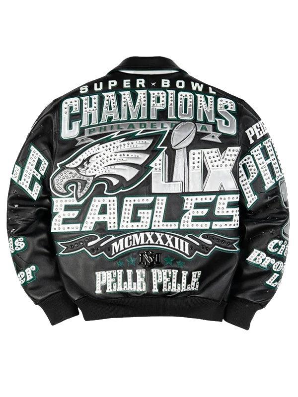 Meek Mill Pelle Pelle Eagles Jacket Black