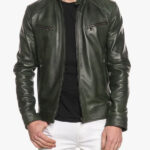 Men Uo6 Green Snap Tab Jacket