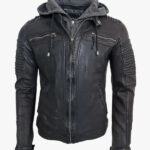 Men s Black leather jacket