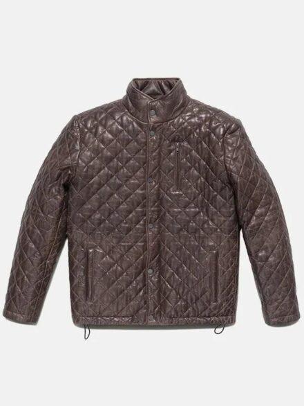 Men s Brown Highlands Quilted Leather Jacket
