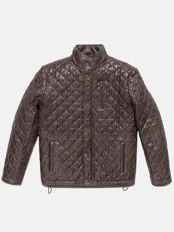 Men s Brown Highlands Quilted Leather Jacket