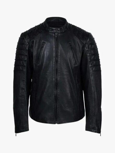 Men s Dash Black Leather Jacket