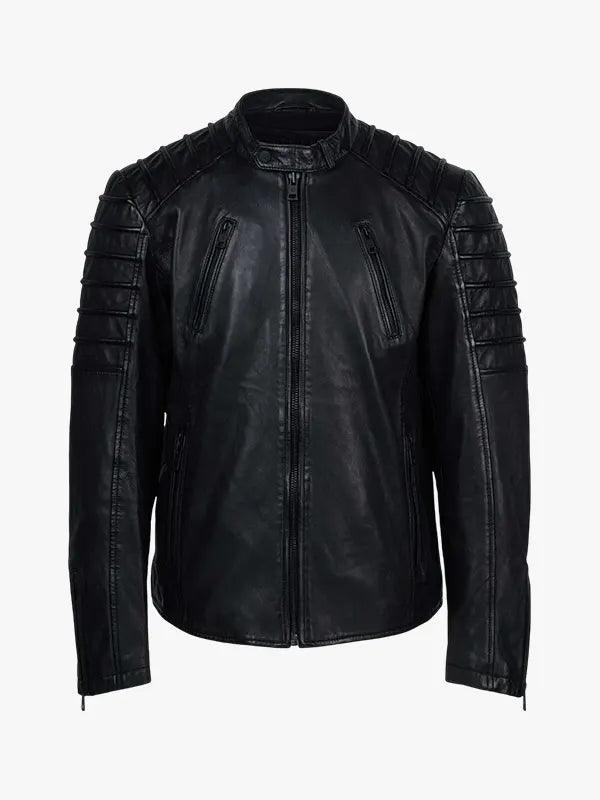 Men s Dash Black Leather Jacket
