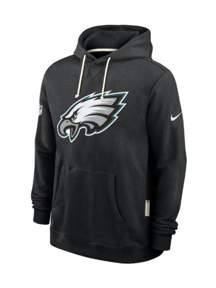 Men s Nike Black Philadelphia Eagles Sideline Standard Issue Initial Home Dri FIT Hoodie