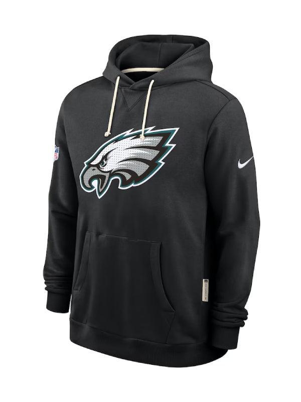 Men s Nike Black Philadelphia Eagles Sideline Standard Issue Initial Home Dri FIT Hoodie
