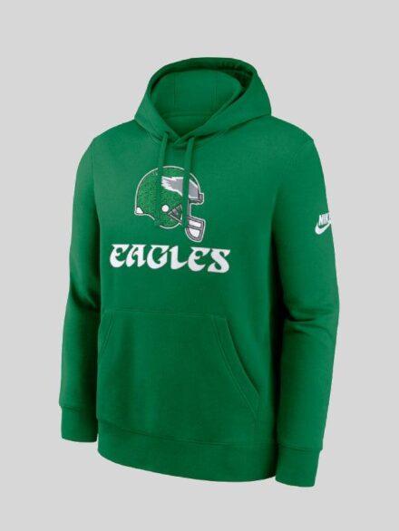 Men s Nike Kelly Green Philadelphia Eagles Rewind Club Pullover Hoodie