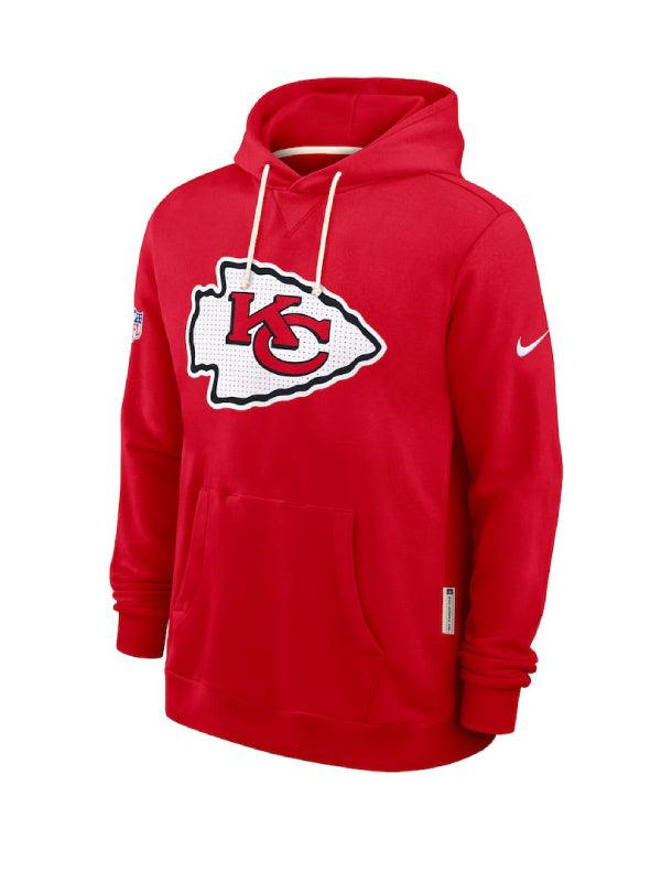 Men s Nike Red Kansas City Chiefs Sideline Standard Issue Initial Home Dri FIT Hoodie
