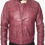 Men s Retro Leather Trucker Jacket Constantine