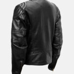 Mens Black Riding Soft Leather Jacket Back