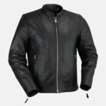 Mens Cafe Racer Black Leather Jacket Front 595x793 1