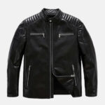 Mens Classic Black Leather Racer Jacket Front 595x793 1