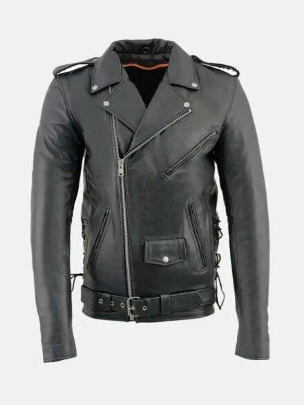 Mens Classic Police Style Biker Leather Jacket 595x793 1