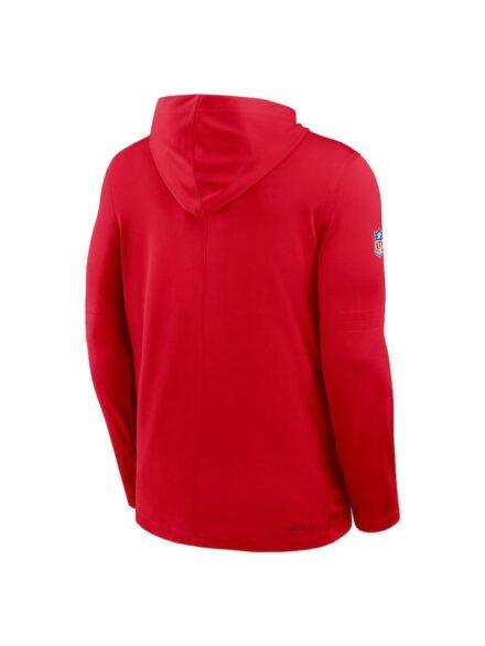 Mens Nike Red Kansas City Chiefs Sideline Pure Fury Performance Long Sleeve Hoodie T Shirt